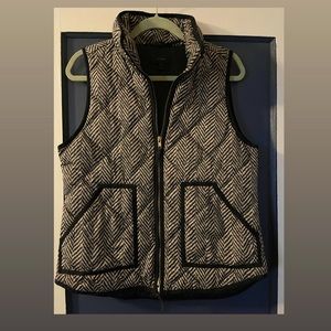 J. Crew Herringbone Puffer Vest